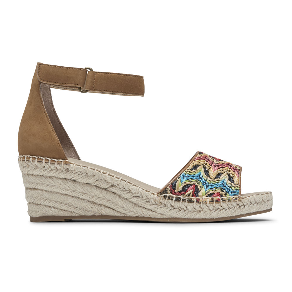 Rockport Womens Marah Woven Ankle Strap - Sandals Multicolor - XKH732584